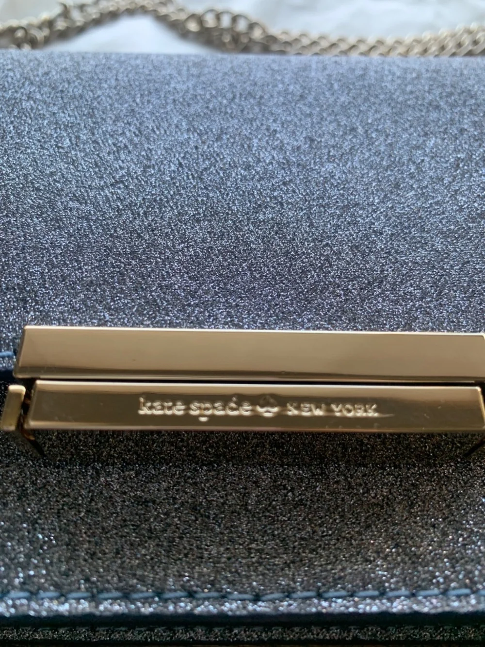 Kate Spade leather silver shoulder bag